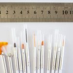 Pędzle syntetyczne białe do malowania po numerach