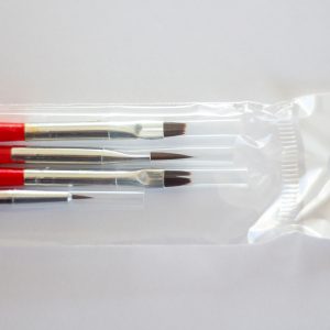 Pędzle syntetyczne do zestawów malowania po numerach akrylowo