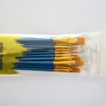 Pędzle syntetyczne niebieskie do malowania po numerach