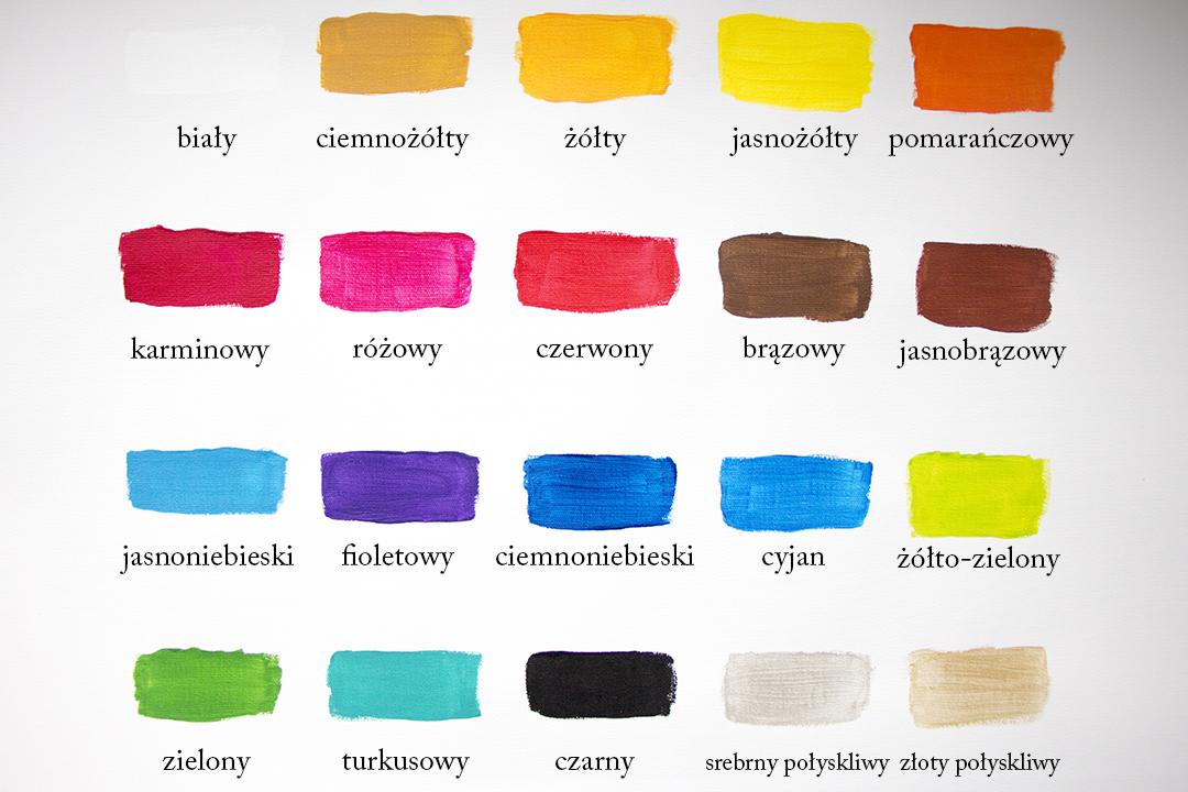 Zestaw farb akrylowych, farby najwyÅ¼szej jakoÅ›ci, sklep akrylowo, wybierasz samodzielnie