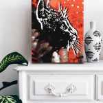 Czarny kot od akrylowo.pl, malowanie po numerach