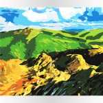 Bieszczady na Caryńską od akrylowo, malowanie po numerach