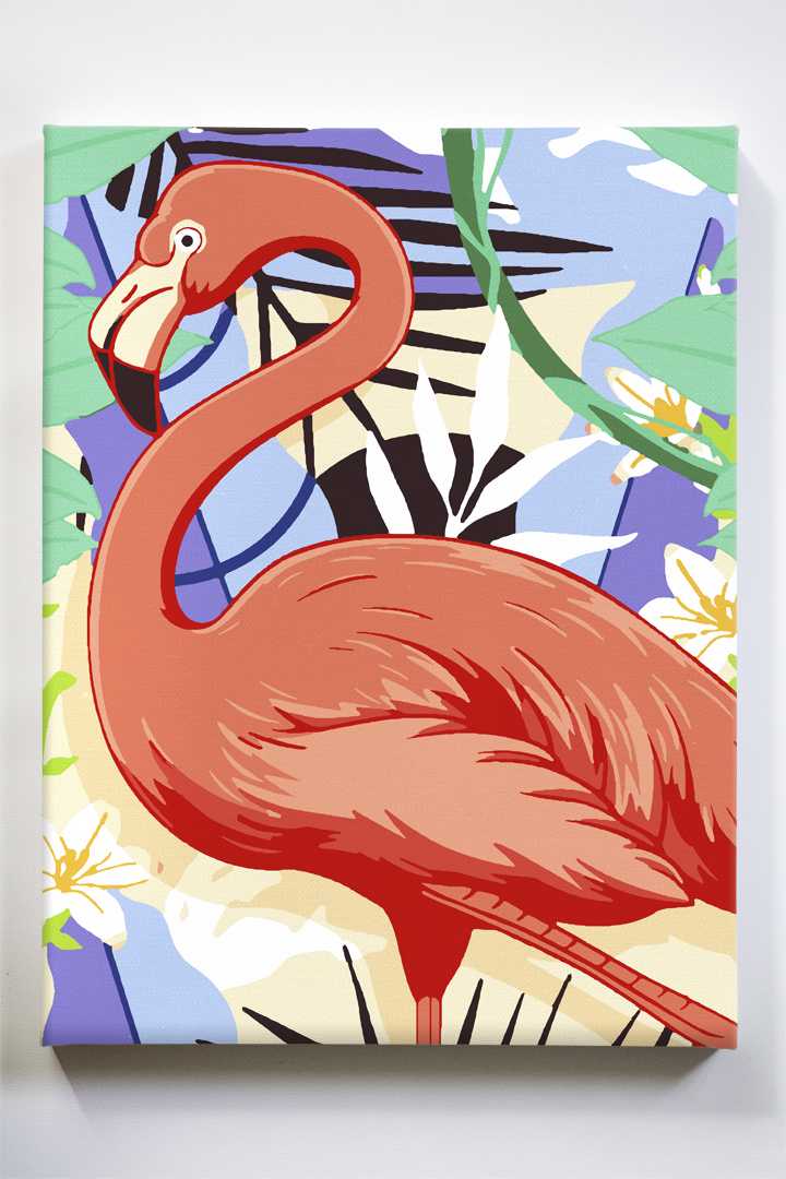 Flaming od akrylowo, malowanie po numerach