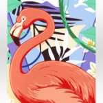 Flaming od akrylowo, malowanie po numerach