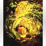 Leśny gościniec od akrylowo, malowanie po numerach