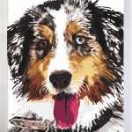 Szczęśliwy pies od akrylowo, malowanie po numerach