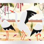 Bociany od akrylowo, malowanie po numerach