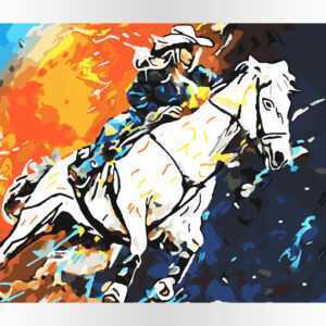 Koń w galopie od akrylowo, polskie najwyższej jakości malowanie po numerach