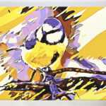 Sikorka od akrylowo, polskie najwyższej jakości malowanie po numerach