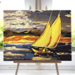 Wiatr w żagle od akrylowo, polskie najwyższej jakości malowanie po numerach