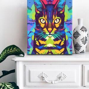 Kot jaskrawy od akrylowo, polskie najwyÅ¼szej jakoÅ›ci malowanie po numerach