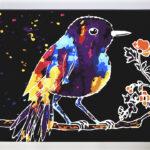 Na gałęzi szkicem od akrylowo, polskie najwyższej jakości malowanie po numerach