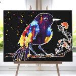 Na gałęzi szkicem od akrylowo, polskie najwyższej jakości malowanie po numerach