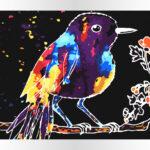 Na gałęzi szkicem od akrylowo, polskie najwyższej jakości malowanie po numerach