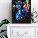 Paw szkicem od akrylowo, polskie najwyższej jakości malowanie po numerach