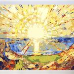 Słońce Munch od akrylowo, malowanie po numerach dla początkujących, nowe wzory, tanio