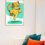 Sympatyczny kot ze sklepu akrylowo, malowanie po numerach dla początkujących i dzieci, nowe wzory, tanio