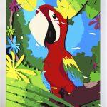 Wesoła papuga ze sklepu akrylowo, malowanie po numerach dla początkujących i dzieci, nowe wzory, tanio
