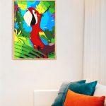 Wesoła papuga ze sklepu akrylowo, malowanie po numerach dla początkujących i dzieci, nowe wzory, tanio