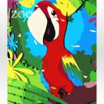 Wesoła papuga ze sklepu akrylowo, malowanie po numerach dla początkujących i dzieci, nowe wzory, tanio