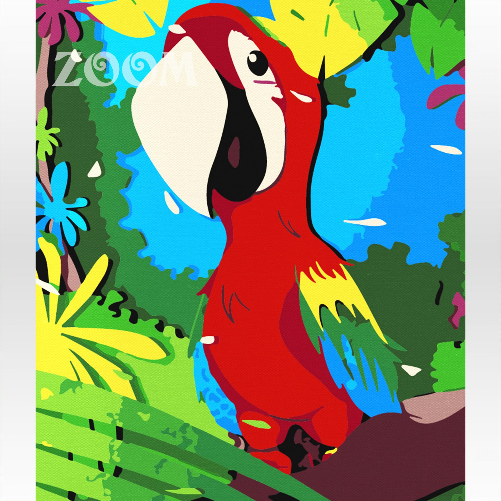 Wesoła papuga ze sklepu akrylowo, malowanie po numerach dla początkujących i dzieci, nowe wzory, tanio