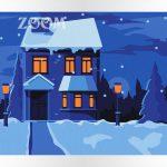 Zimową porą ze sklepu akrylowo, malowanie po numerach dla początkujących, nowe wzory, tanio