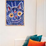 Louis Wain, Gotycki kot nowoczesne, wysokiej jakości i klasy malowanie po numerach ze sklepu malowanego numerami akrylowo, dla zaawansowanych i nowych malarzy