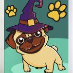 Pies Figlas fantastyczne obrazy malowane numerami ze sklepu akrylowo, tanio, dla początkujących i dzieci, dla dorosłych