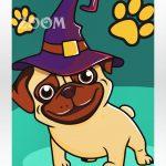 Pies Figlas fantastyczne obrazy malowane numerami ze sklepu akrylowo, tanio, dla początkujących i dzieci, dla dorosłych