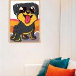 Pies Rumpel fantastyczne obrazy malowane numerami ze sklepu akrylowo, tanio, dla początkujących i dzieci, dla dorosłych