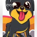 Pies Rumpel fantastyczne obrazy malowane numerami ze sklepu akrylowo, tanio, dla początkujących i dzieci, dla dorosłych