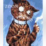 Louis Wain, Kot z cygarem nowoczesne, wysokiej jakości i klasy malowanie po numerach ze sklepu malowanego numerami akrylowo, dla zaawansowanych i nowych malarzy
