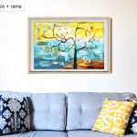 Kwiaty na drzewie, akrylowo.pl sklep z panoramami do malowania po numerach, panoramy numerami malowane, panoramy po numerach dla początkujących, wysoka jakość