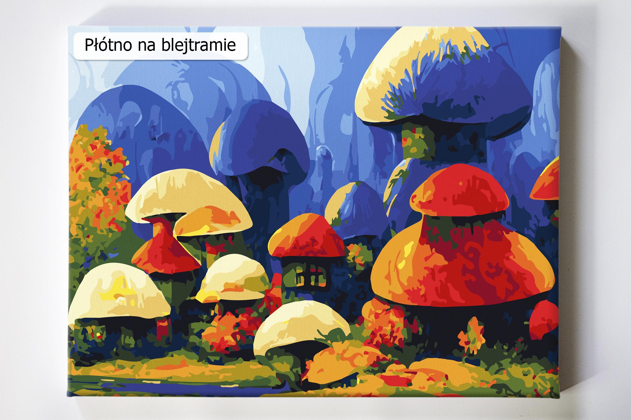 W kolorowej krainie, Smerfy akrylowo.pl sklep z obrazami do malowania po numerach, malowanie po numerach, maluj numerami, wzory po numerach, dla dzieci, reprodukcje, bajki