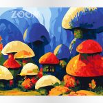 W kolorowej krainie, Smerfy akrylowo.pl sklep z obrazami do malowania po numerach, malowanie po numerach, maluj numerami, wzory po numerach, dla dzieci, reprodukcje, bajki