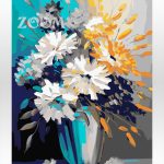 Nieoczywisty bukiet. Kwiaty. Malowanie po numerach, sklep akrylowo. Producent.