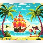 Wyspa skarbów. Wspaniałe, piękne, dopracowane obrazy malowane po numerach. Sklep akrylowo.pl to wymarzone miejsce dla malarzy amatorów. Maluj numerami. Dla dzieci i dorosłych.