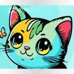 Złapać motylka. Kotek dla dzieci. Wspaniałe, piękne, dopracowane obrazy malowane po numerach. Sklep akrylowo.pl to wymarzone miejsce dla malarzy amatorów. Maluj numerami. Dla dzieci i dorosłych. Akrylowo.pl polski producent malowania po numerach.