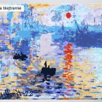 Impresja, wschód słońca. Claude Monet. Panorama. Impresjonizm. Malowanie po numerach, sklep akrylowo. Producent.