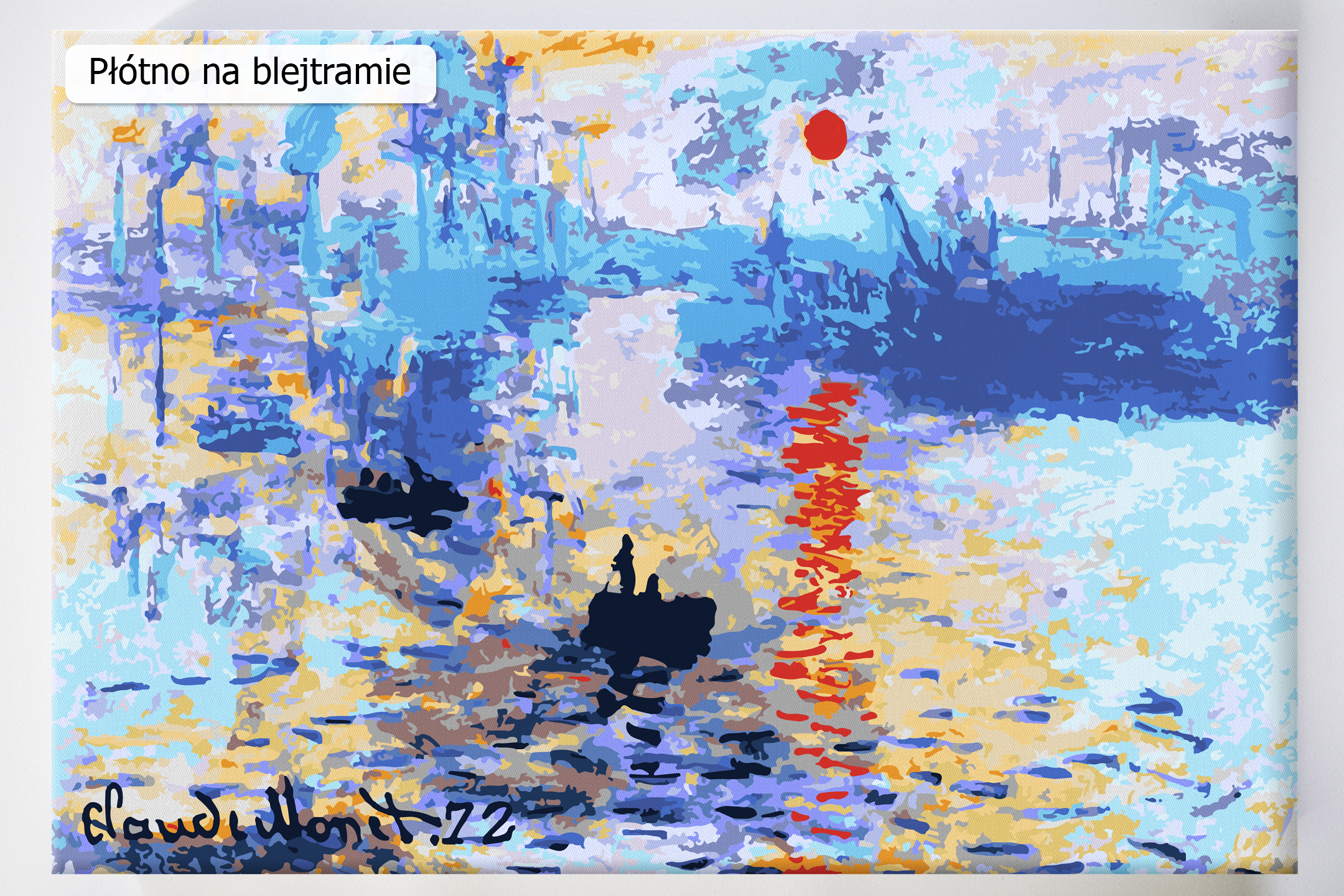 Impresja, wschÃ³d sÅ‚oÅ„ca. Claude Monet. Panorama. Impresjonizm. Malowanie po numerach, sklep akrylowo. Producent.
