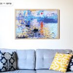 Impresja, wschód słońca. Claude Monet. Panorama. Impresjonizm. Malowanie po numerach, sklep akrylowo. Producent.