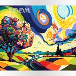 Kolorowe pola. Vincent van Gogh, inspiracje. Malowanie po numerach, sklep akrylowo. Producent.