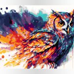 Malowanie po numerach. Sklep akrylowo. Ptak, sowa.