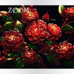 Z czerwieni w czerń. Obraz do malowania po numerach polskiego producenta akrylowo.