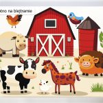 Malowanie po numerach. Sklep akrylowo. Farma, zwierzęta dla dzieci.