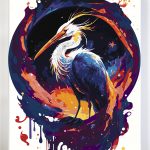 Malowanie po numerach. Sklep akrylowo. Ptaki, bocian.