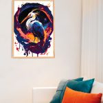 Malowanie po numerach. Sklep akrylowo. Ptaki, bocian.