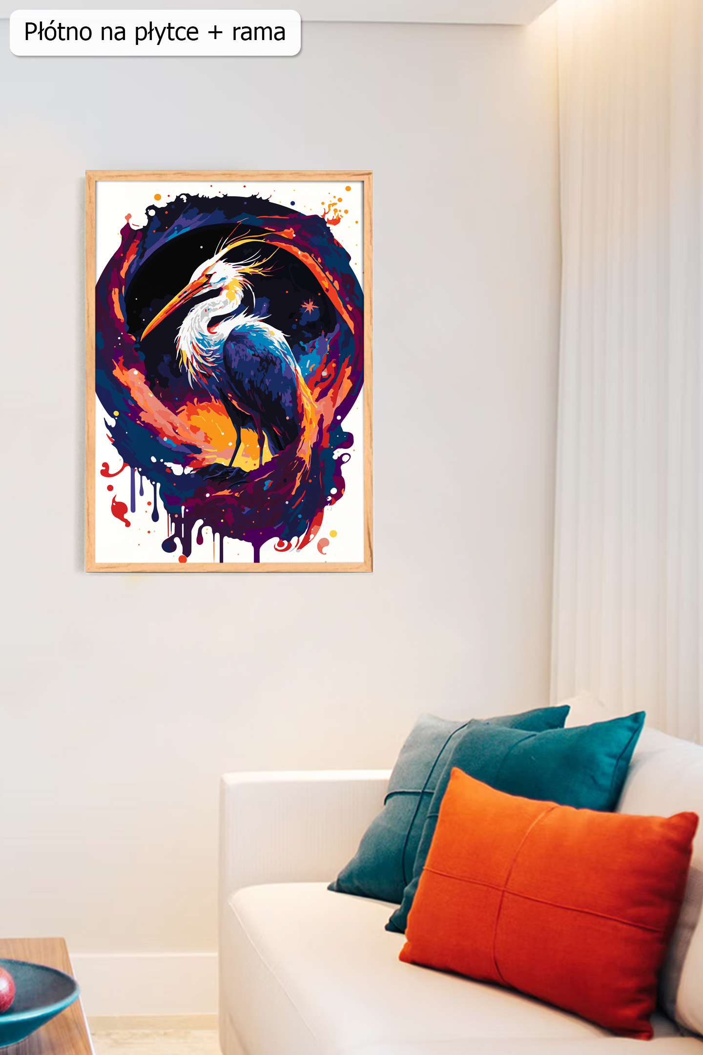 Malowanie po numerach. Sklep akrylowo. Ptaki, bocian.