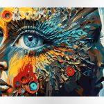 Malowanie po numerach. Sklep akrylowo. Abstrakcja, twarz.