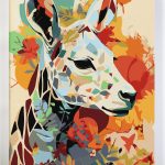 Malowanie po numerach. Żyrafa, Afryka.